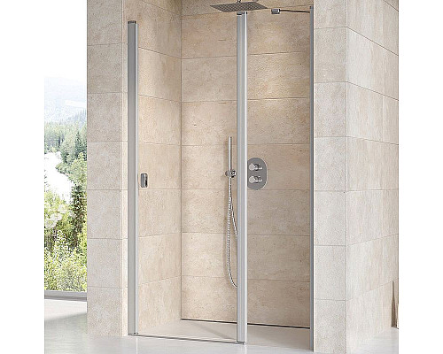 Купить Душевая дверь Ravak Chrome CSD2-110 0QVDCU00Z1 профиль Сатин стекло Transparent в магазине сантехники Santeh-Crystal.ru
