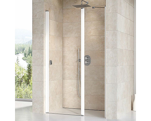 Приобрести Душевая дверь Ravak Chrome CSD2-120 0QVGC100Z1 профиль Белый стекло Transparent в магазине сантехники Santeh-Crystal.ru