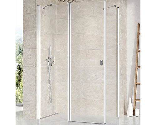 Купить Душевая дверь Ravak Chrome CRV2-80 1QV40100Z1 профиль Белый стекло Transparent в магазине сантехники Santeh-Crystal.ru