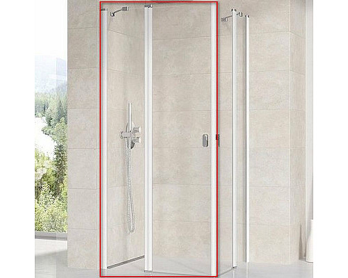 Приобрести Душевая дверь Ravak Chrome CRV2-90 1QV70100Z1 профиль Белый стекло Transparent в магазине сантехники Santeh-Crystal.ru