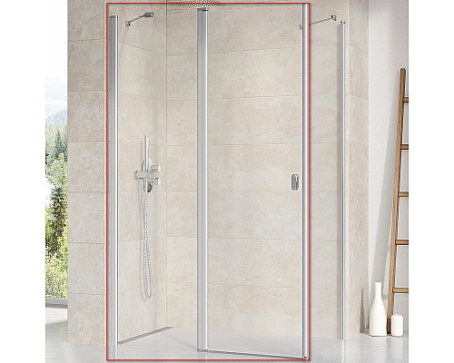 Приобрести Душевая дверь Ravak Chrome CRV2-90 1QV70U00Z1 профиль Сатин стекло Transparent в магазине сантехники Santeh-Crystal.ru