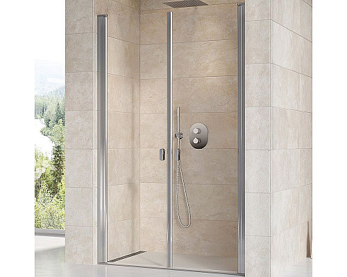 Заказать Душевая дверь Ravak Chrome CSDL2-90 0QV7CC0LZ1 профиль Хром стекло Transparent в магазине сантехники Santeh-Crystal.ru
