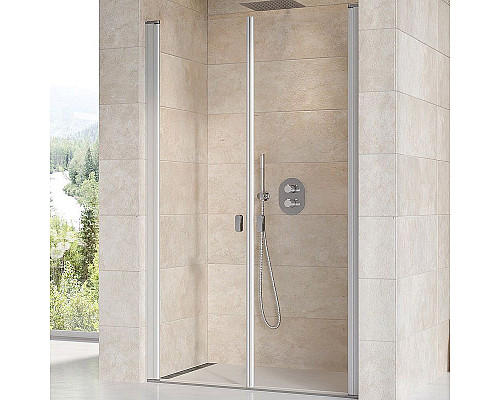 Приобрести Душевая дверь Ravak Chrome CSDL2-100 0QVACU0LZ1 профиль Сатин стекло Transparent в магазине сантехники Santeh-Crystal.ru