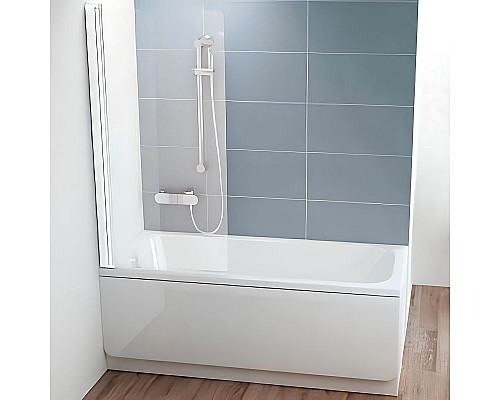 Заказать Шторка на ванну Ravak Chrome CVS1 80 L 7QL40100Z1 профиль Белый стекло Transparent в магазине сантехники Santeh-Crystal.ru