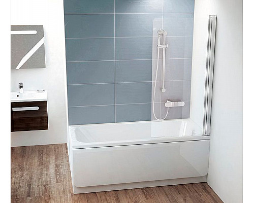 Заказать Шторка на ванну Ravak Chrome CVS1 80 R 7QR40C00Z1 профиль Хром стекло Transparent в магазине сантехники Santeh-Crystal.ru