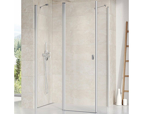 Приобрести Душевая дверь Ravak Chrome CRV2-120 1QVG0U00Z1 профиль Сатин стекло Transparent в магазине сантехники Santeh-Crystal.ru