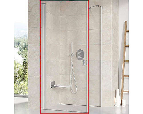 Купить Душевая дверь Ravak Chrome CRV1-90 1QV70U01Z1 профиль Сатин стекло Transparent в магазине сантехники Santeh-Crystal.ru