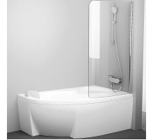 Шторка на ванну Ravak Chrome CVSK1 Rosa 140/150 R 7QRM0C00Y1 профиль Хром стекло Transparent