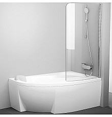 Шторка на ванну Ravak Chrome CVSK1 Rosa 160/170 R 7QRS0C00Y1 профиль Хром стекло Transparent