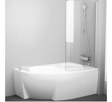 Шторка на ванну Ravak Chrome CVSK1 Rosa 140/150 R 7QRM0U00Y1 профиль Сатин стекло Transparent