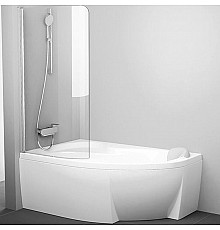 Шторка на ванну Ravak Chrome CVSK1 Rosa 160/170 L 7QLS0U00Y1 профиль Сатин стекло Transparent