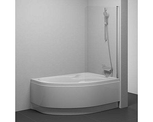 Заказать Шторка на ванну Ravak Chrome CVSK1 Rosa 160/170 R 7QRS0U00Y1 профиль Сатин стекло Transparent в магазине сантехники Santeh-Crystal.ru