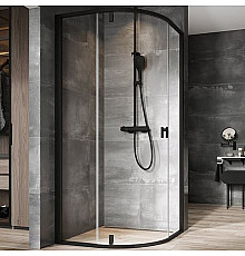 Душевой уголок Ravak Nexty NSKK3-90 90x90 3O677300Z1 профиль Черный стекло Transparent
