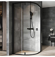 Душевой уголок Ravak Nexty NSKK3-100 100x100 3O6AA300Z1 профиль Черный стекло Transparent