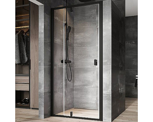 Купить Душевая дверь Ravak Nexty NDOP2-120 03OG0300Z1 профиль Черный стекло Transparent в магазине сантехники Santeh-Crystal.ru