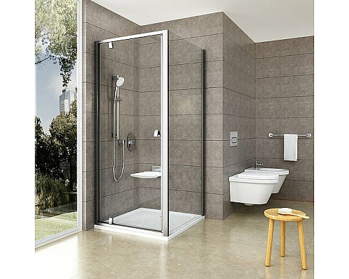Купить Душевая стенка Ravak Pivot PPS-80 90G40C00Z1 профиль Хром стекло Transparent в магазине сантехники Santeh-Crystal.ru