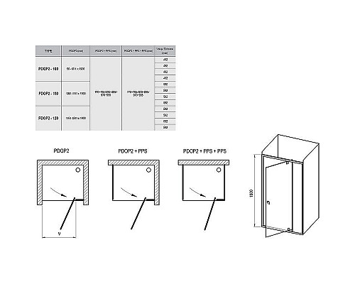 Santeh-Crystal.ru: Душевая дверь Ravak Pivot PDOP2-110 03GD0300Z1 профиль Черный стекло Transparent Заказать Душевая дверь Ravak Pivot PDOP2-110 03GD0300Z1 профиль Черный стекло Transparent в магазине сантехники Santeh-Crystal.ru