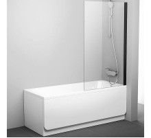 Шторка на ванну Ravak Pivot PVS1-80 79840300Z1 профиль Черный стекло Transparent