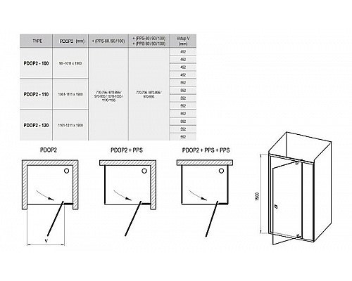 Santeh-Crystal.ru: Душевой уголок Ravak Pivot PDOP2+PPS 100х80 03GA0C00Z1+90G40C00Z1 профиль Хром стекло Transparent Заказать Душевой уголок Ravak Pivot PDOP2+PPS 100х80 03GA0C00Z1+90G40C00Z1 профиль Хром стекло Transparent в магазине сантехники Santeh-Crystal.ru