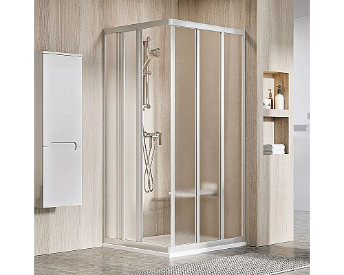 Приобрести Душевая дверь Ravak Supernova ASRV3-90 15V70U02ZG профиль Сатин стекло Grape в магазине сантехники Santeh-Crystal.ru