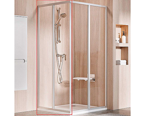 Купить Душевая дверь Ravak Supernova SRV2-80 S 14V40U02Z1 профиль Сатин стекло Transparent в магазине сантехники Santeh-Crystal.ru