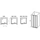 Купить Душевая дверь Ravak Supernova ASDP3-80 00V403R2Z1 профиль Черный стекло Transparent в магазине сантехники Santeh-Crystal.ru