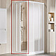 Купить Душевая дверь Ravak Supernova ASRV3-90 198 15V701R211 профиль Белый витраж пластик Pearl в магазине сантехники Santeh-Crystal.ru