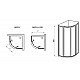 Купить Душевой уголок Ravak Supernova SKCP4-80 80x80 3114O302Z1 профиль Черный стекло Transparent в магазине сантехники Santeh-Crystal.ru