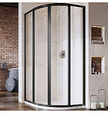 Душевой уголок Ravak Supernova SKCP4-90 90x90 3117O302Z1 профиль Черный стекло Transparent