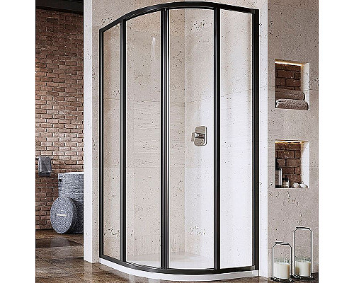 Заказать Душевой уголок Ravak Supernova SKCP4-90 90x90 3117O302Z1 профиль Черный стекло Transparent в магазине сантехники Santeh-Crystal.ru
