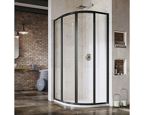 Заказать Душевой уголок Ravak Supernova SKCP4-90 90x90 3117O302Z1 профиль Черный стекло Transparent в магазине сантехники Santeh-Crystal.ru