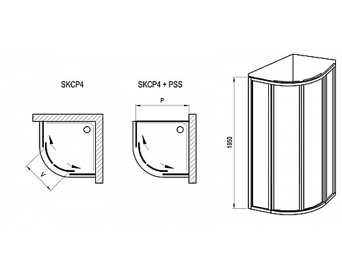 Заказать Душевой уголок Ravak Supernova SKCP4-90 90x90 3117O302Z1 профиль Черный стекло Transparent в магазине сантехники Santeh-Crystal.ru