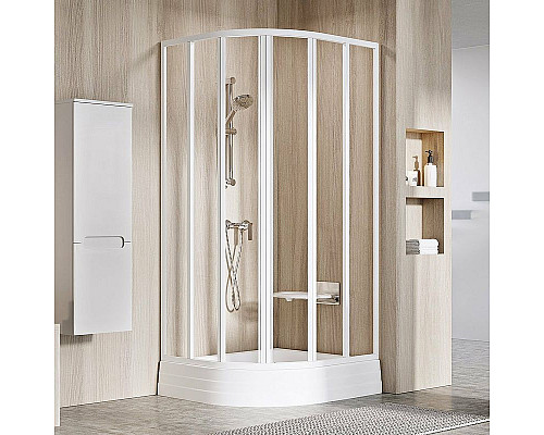 Приобрести Душевой уголок Ravak Supernova SKKP6-80 80x80 3204O102Z1 профиль Белый стекло Transparent в магазине сантехники Santeh-Crystal.ru
