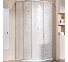 Душевой уголок Ravak Supernova SKCP4-80 80x80 3114OU0211 профиль Сатин витраж пластик Pearl