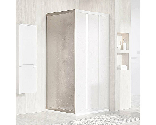 Купить Душевая стенка Ravak Supernova APSS-80 94040UR211 профиль Сатин витраж пластик Pearl в магазине сантехники Santeh-Crystal.ru