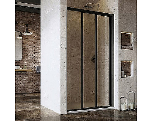 Заказать Душевая дверь Ravak Supernova ASDP3-100 00VA03R2Z1 профиль Черный стекло Transparent в магазине сантехники Santeh-Crystal.ru