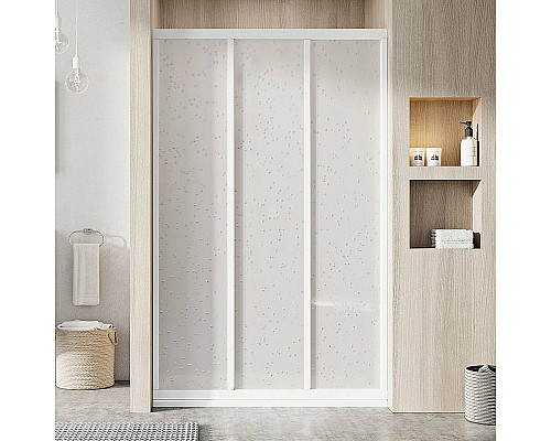 Заказать Душевая дверь Ravak Supernova ASDP3-90 00V701R211 профиль Белый витраж пластик Pearl в магазине сантехники Santeh-Crystal.ru