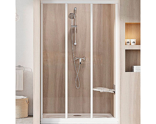 Заказать Душевая дверь Ravak Supernova ASDP3-110 00VD01R2Z1 профиль Белый стекло Transparent в магазине сантехники Santeh-Crystal.ru