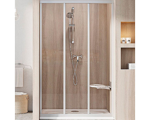 Купить Душевая дверь Ravak Supernova ASDP3-110 00VD0UR2Z1 профиль Сатин стекло Transparent в магазине сантехники Santeh-Crystal.ru