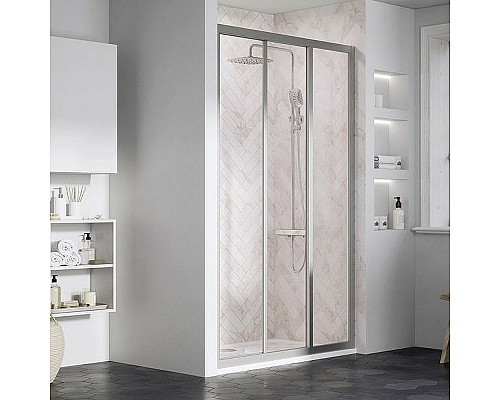 Купить Душевая дверь Ravak Supernova ASDP3-110 00VD0UR2Z1 профиль Сатин стекло Transparent в магазине сантехники Santeh-Crystal.ru