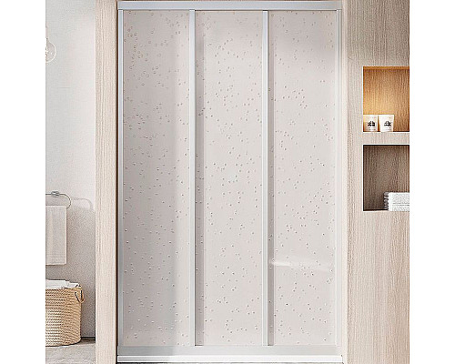 Заказать Душевая дверь Ravak Supernova ASDP3-120 00VG0UR211 профиль Сатин витраж пластик Pearl в магазине сантехники Santeh-Crystal.ru