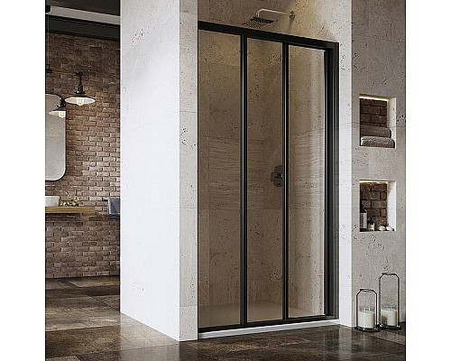 Купить Душевая дверь Ravak Supernova ASDP3-110 00VD03R2Z1 профиль Черный стекло Transparent в магазине сантехники Santeh-Crystal.ru