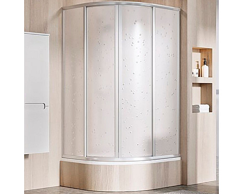Приобрести Душевой уголок Ravak Supernova SKCP4-80 Sabina 80x80 31144VU0011 профиль Сатин витраж пластик Pearl в магазине сантехники Santeh-Crystal.ru