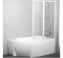 Шторка на ванну Ravak Supernova VSK2 Rosa 140 R 76P7010041 профиль Белый витраж пластик Rain