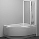 Заказать Шторка на ванну Ravak Supernova VSK2 Rosa 140 R 76P70100Z1 профиль Белый стекло Transparent в магазине сантехники Santeh-Crystal.ru
