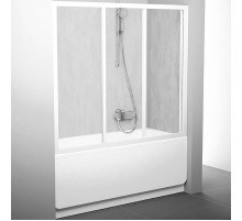 Шторка на ванну Ravak Supernova AVDP3-120 40VG010241 профиль Белый витраж пластик Rain