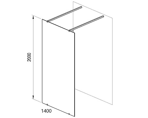 Приобрести Душевая перегородка Ravak Walk-In Free 140 GW9FM0C00Z1 профиль Хром стекло Transparent в магазине сантехники Santeh-Crystal.ru