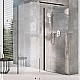 Приобрести Душевая перегородка Ravak ST Walk-In Corner 120х80 GW1CG4300Z1 профиль Черный стекло Transparent в магазине сантехники Santeh-Crystal.ru