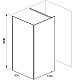 Заказать Душевая перегородка Ravak ST Walk-In Corner 120х80 GW1CG4C00Z1 профиль Хром стекло Transparent в магазине сантехники Santeh-Crystal.ru