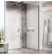 Душевая перегородка Ravak Walk-In Wall 100 GW9WA0300Z1 профиль Черный стекло Transparent